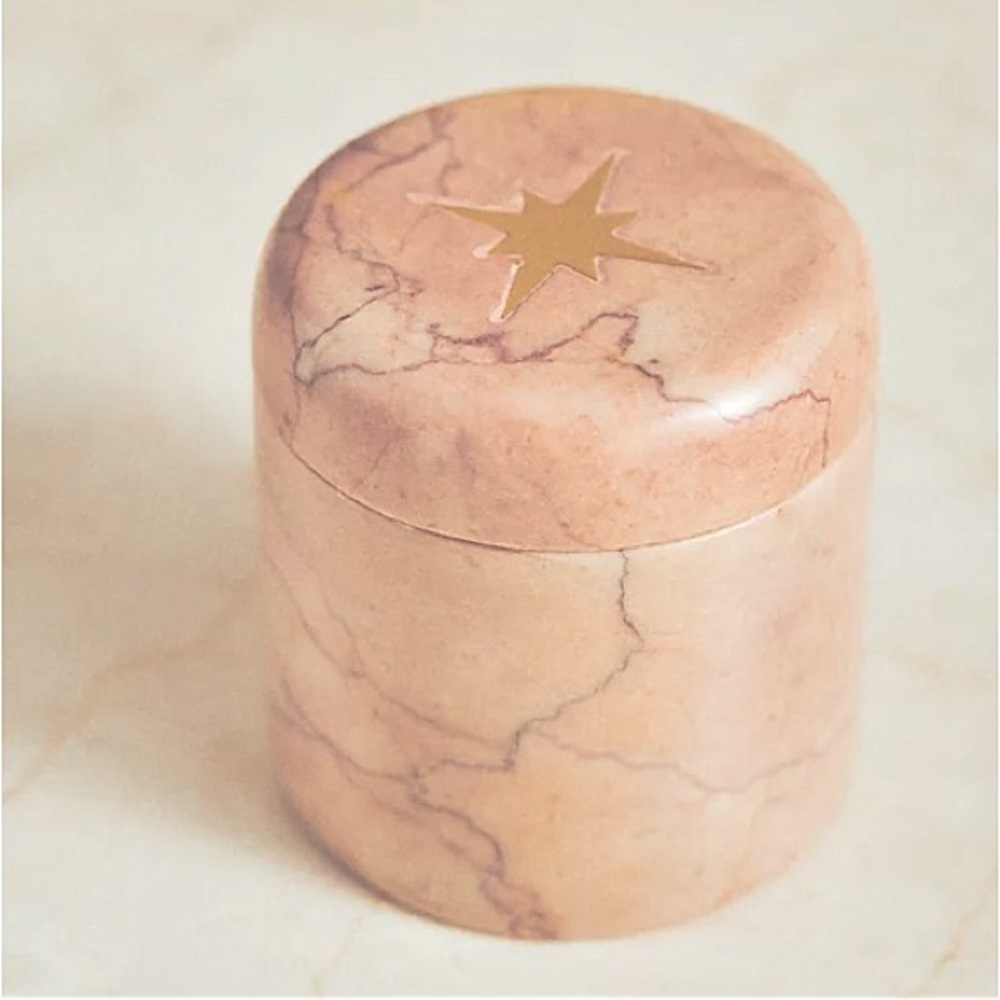 Anthropologie Catherine Martin Marble Jewelry Box Trinket Box Star New In Box